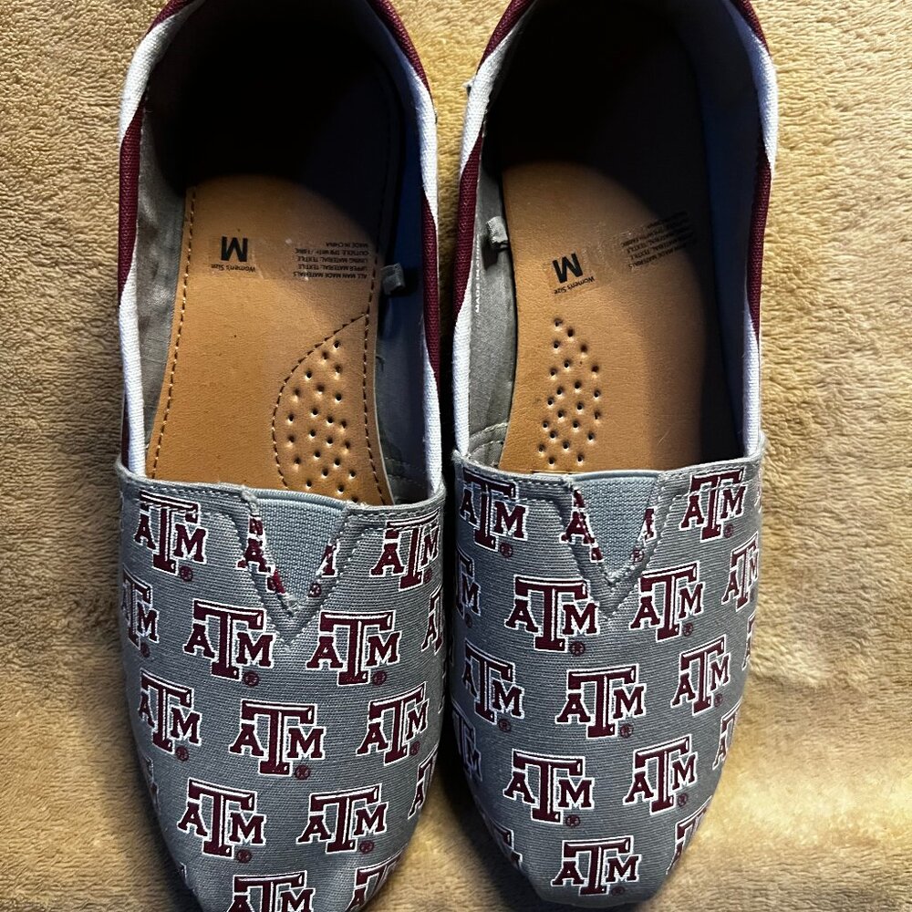 Texas A&M Aggies Medium Canvas Slip-On Shoes‎ S01